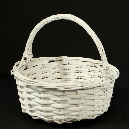 Wicker basket bleached