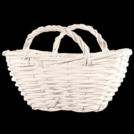 Wicker basket bleached