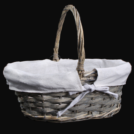 Wicker basket gray