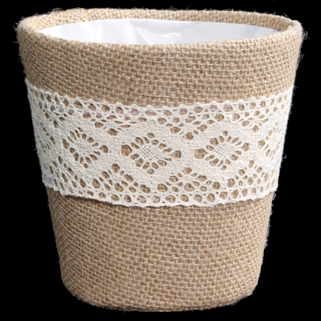 Jute casing with lace