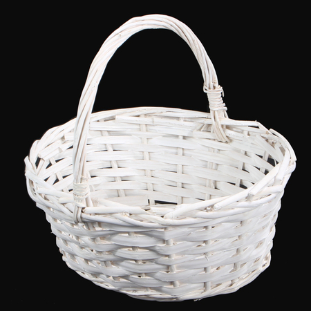 Wicker basket bleached 