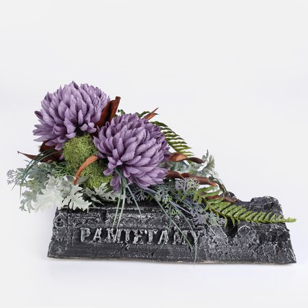 Funeral composition with chrysanthemum