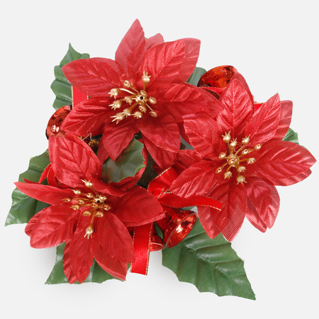 Centrepiece for a candle - Poinsettia 2