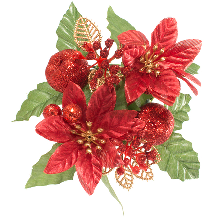 Centrepiece for a candle - Poinsettia 7