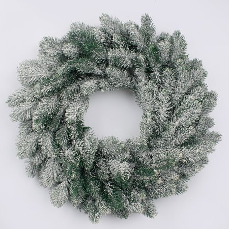Snow-covered spruce wreath 39 cm