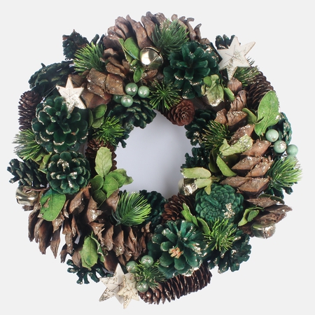 Christmas wreath with cones 30 cm
