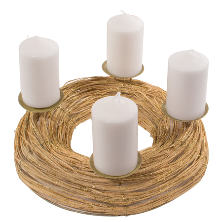 Rattan candle holder