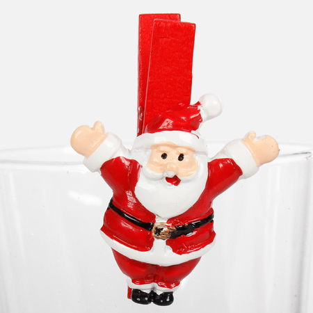 Santa Claus with a clip x 6 pcs
