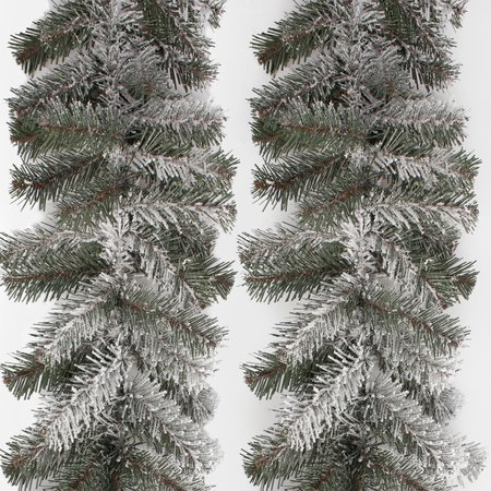 Snow-covered spruce garland 260 cm