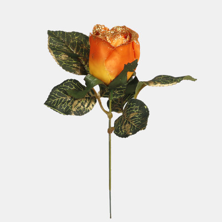 Атласная роза с блёстками на пиках