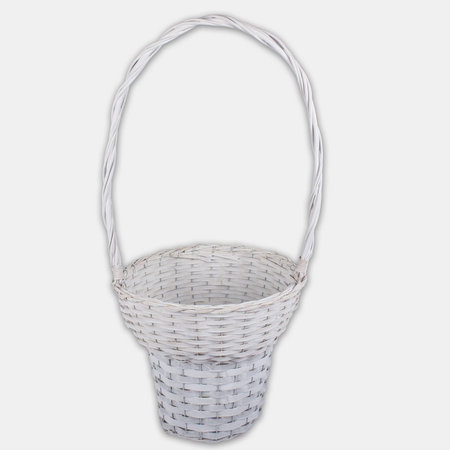 Bleached wicker basket