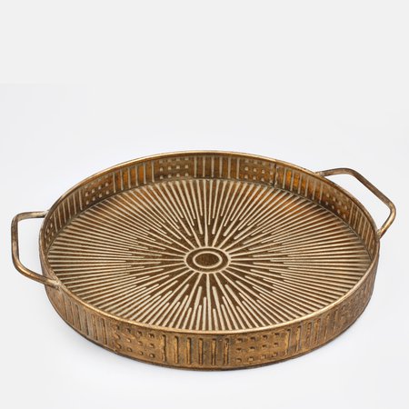 Metal tray 49 cm with handles
