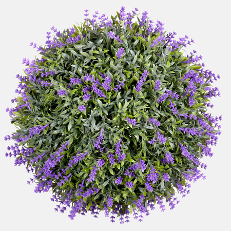 Boxwood ball with lavender