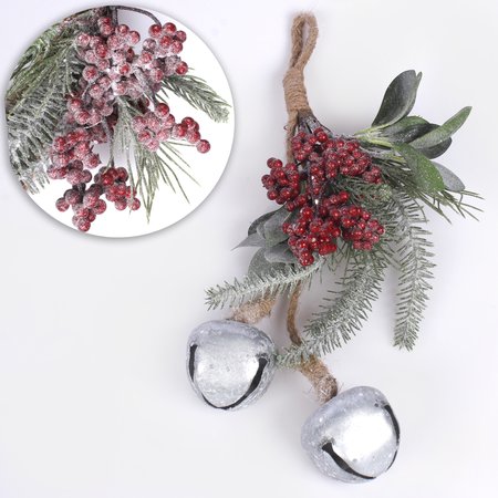 Hanging Christmas decoration with bells and berries