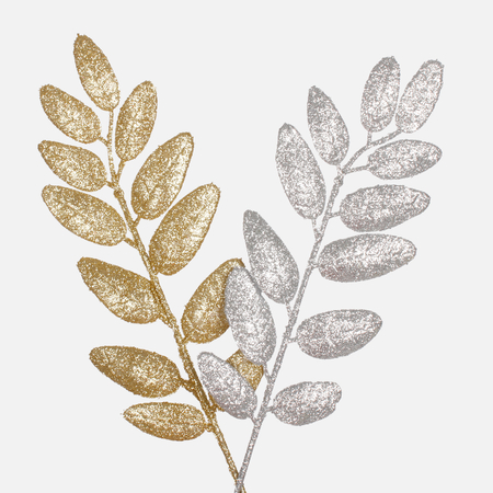 Leaf with glitter